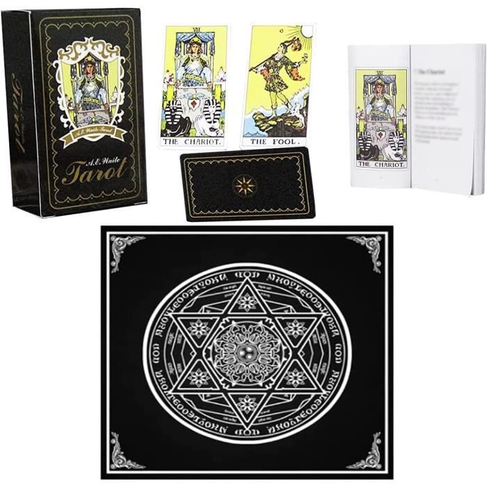 WBZOWRB Cartes de Tarot, Jeu de Cartes de Tarot Classique pour débutants et Joueurs Professionnels - Rider Tarot, 1 boîte