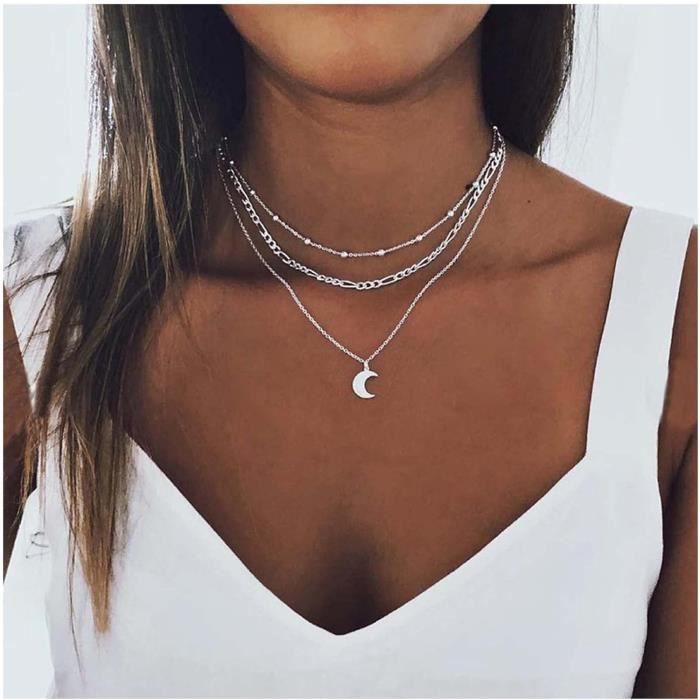 Chaîne De Cuisse Sexy Moon - Pendentif Lune Et Gland, Style Boho - Argent, Bijou Corps Pour Femmes