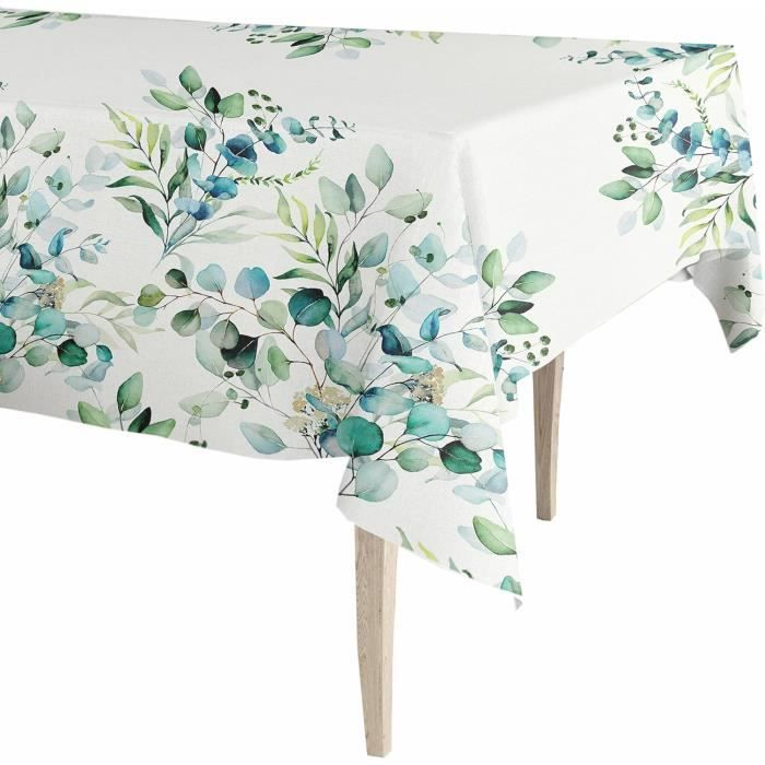 Nappe En Toile Cirée Antitache Provence - Largeur 140 Cm - Blanc - Neuf Avec étiquettes
