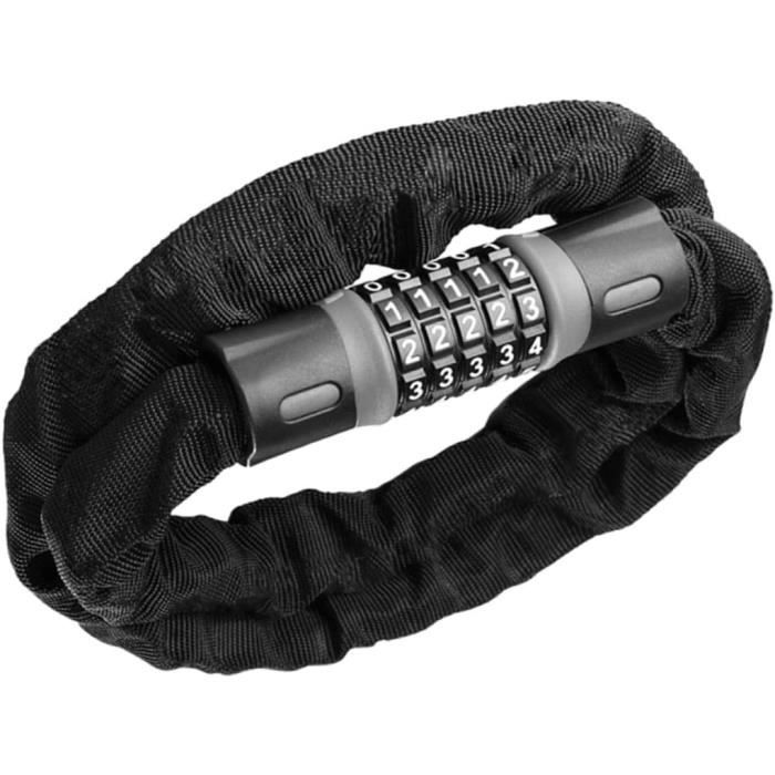 Antivol Vélo Chaîne Spirale 200cm Sécurisé – Cadenas Clé Robuste étui Tissu