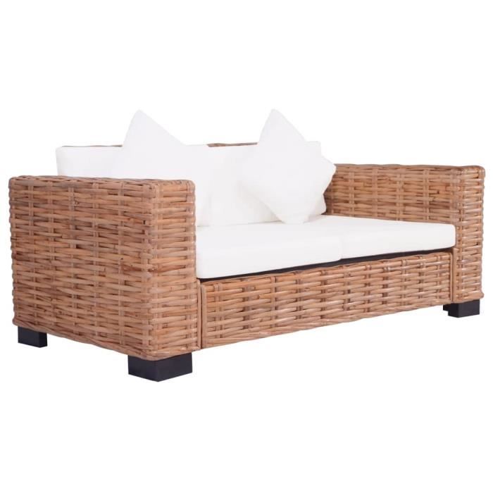 canape a 2 places de jardin rotin naturel dba cdiscount jardin