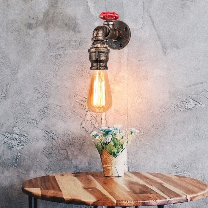UNI E27 Applique Lampe Murale Intérieur Luminaire Industrielle Rouille