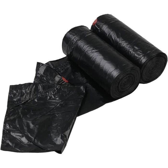 Sacs poubelle avec cordon de serrage 6 l Noir[275] - Au quotidien