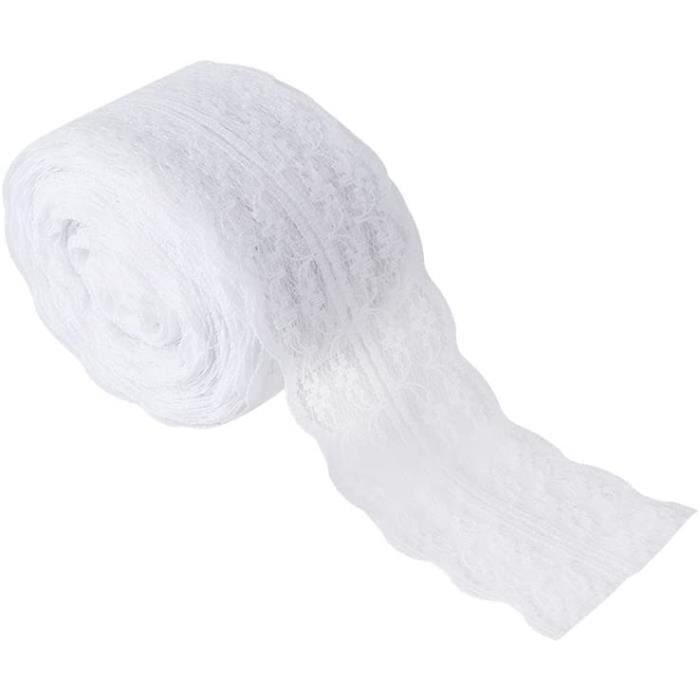 2 Rouleaux Dentelle Blanche Et Noire 15 Cm Large – Ruban Passementerie Couture, 1 M Chaque, Élégant Et Polyvalent