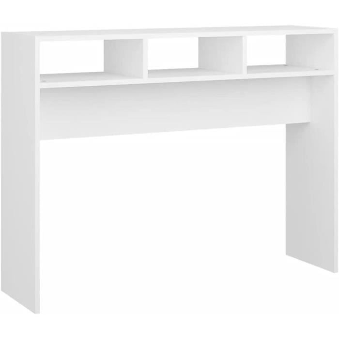 Table Console En Pin Massif 80x40x74 Cm - 3 étagères, Idéale Entrée Ou Salon - 10