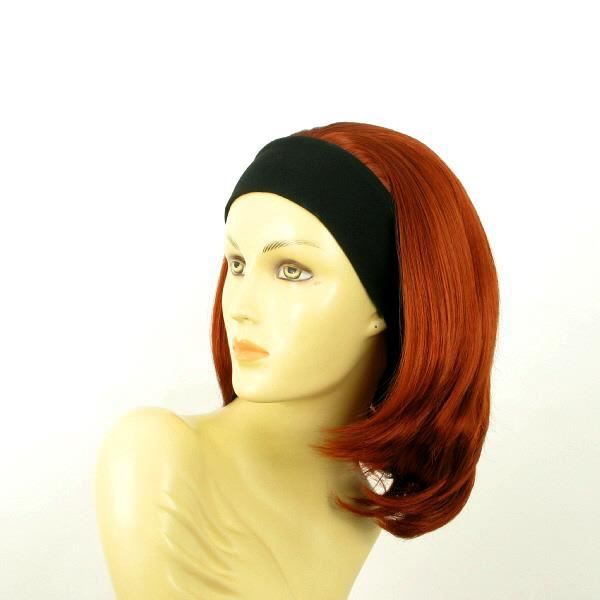 Perruque Synthétique Mi-longue – Roux Cuivré Intense – Modèle Coline 350 – Neuf Avec étiquettes