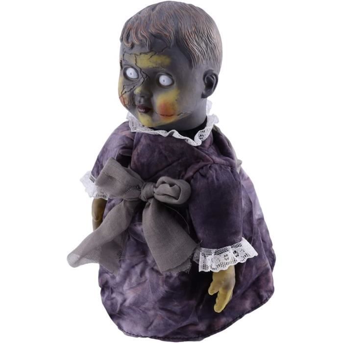 CD-Halloween Poupée d'Halloween, activée par Creepy Doll Haunted avec son  et mouvement Horror Sans batterie - 18 x 14 x 3[988] - Cdiscount Jeux -  Jouets