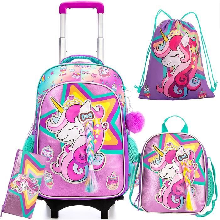 Cdiscount cartable top a roulette fille