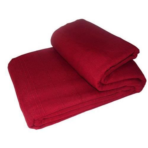 EliteHomeCollection Jet/é de canap/é//couvre-lit en coton c/ôtel/é avec 2 housses de coussin Bordeaux 250/ x/ 250 cm