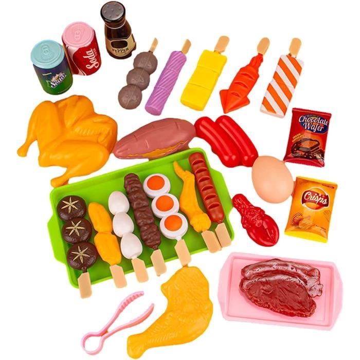 Ensemble Barbecue Jouet Enfant - Barbecue Jouet Aliment Cuisine Jouet Dinette Cuisine - Enfant Jeu dImitation