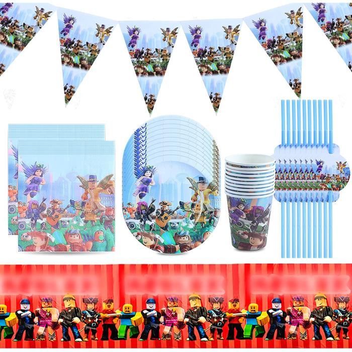 52 Pièces Roblox Vaisselle Fournitures Set Anniversaire Décoration D anniversaire