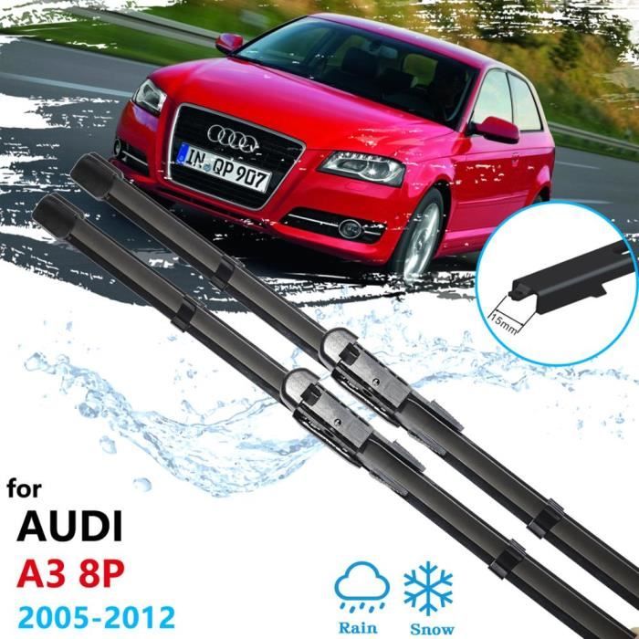 Balais d'essuie-glace avant pour Audi A3 8P, 2005 ~ 2012, accessoires de  voiture, autocollants, 2006, 2007, 2