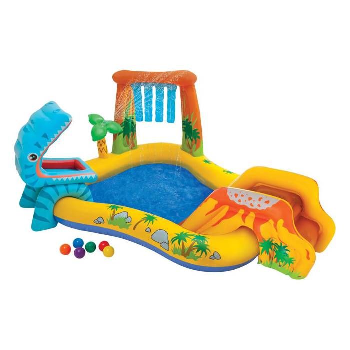 Aire de jeux gonflable - INTEX - Jurrasic - 272 Litres - 2 ans et + - 249 x 191 x 109 cm - Inclus :