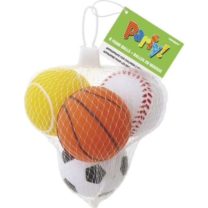 Lot De 4 Balles Avec Cordon – Diamètre 6 Cm – Saut Et Rebond – Jouet D'extérieur Pour Enfants Et Familles