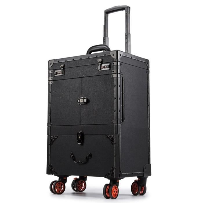 Valise Ou Bagage Vendu Seul QIB41 Trousse ?� cosm?�tiques sur roulettes pour femmes, bo?�te ?� 