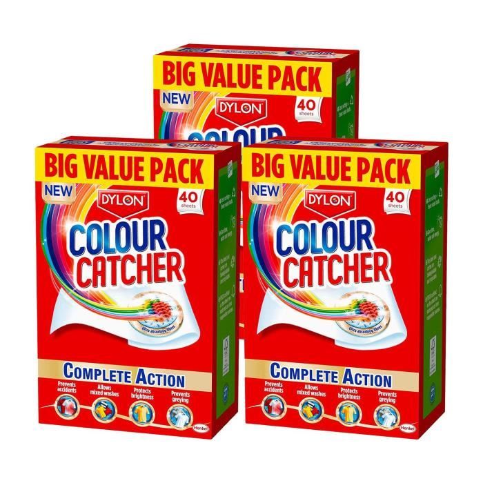 Dylon Colour Catcher Complete Action Laundry Sheets 40x3 Sheets 2 Pack