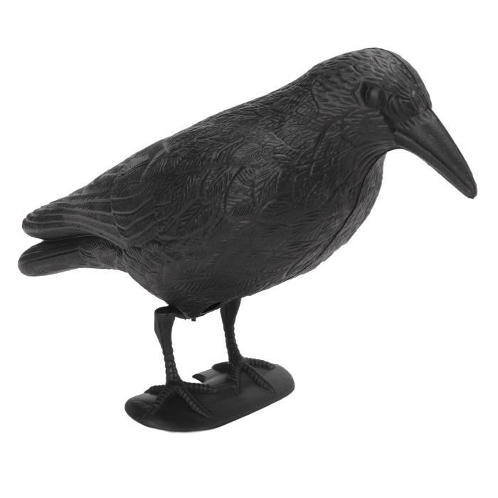 Corbeau de jardin anti-pigeon décoration épouvantail oiseaux pigeon alarmistes jardin figure noir ESTINK -UNE