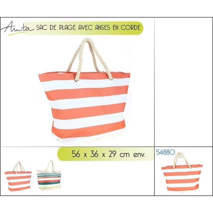 Sac de Plage Femme, Grand Sac de Plage, Sac a Main Sac à Bandoulière en lin, Apportez un Petit Sac, Avec Fermeture éclair, Sac Fourre-Tout