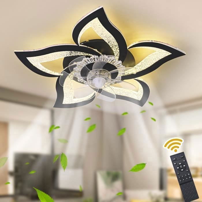 Ventilateur de plafond - GANEED - Modèle personnalisé - Télécommande - 6 vitesses - Noir - Ganeed
