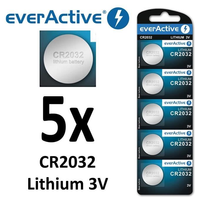 BLISTER DE 5 PILES EVERACTIVE CR2032 LITHIUM 3V - Cdiscount Jeux - Jouets
