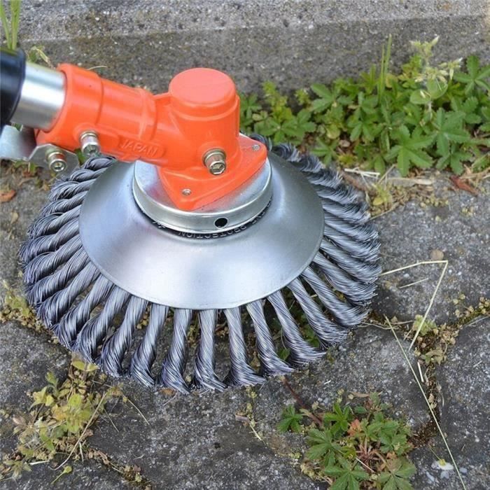 Roue De Tondeuse À Gazon En Fil D'acier Brosse À Disque Tête De Débroussailleuse Coupe De Mauvaises Herbes Plaque A 8In,GT08065