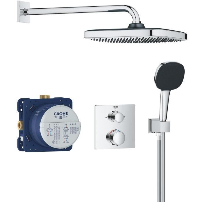 Ensemble de douche encastré 1 jet Mitigeur thermostatique GROHE 34882000