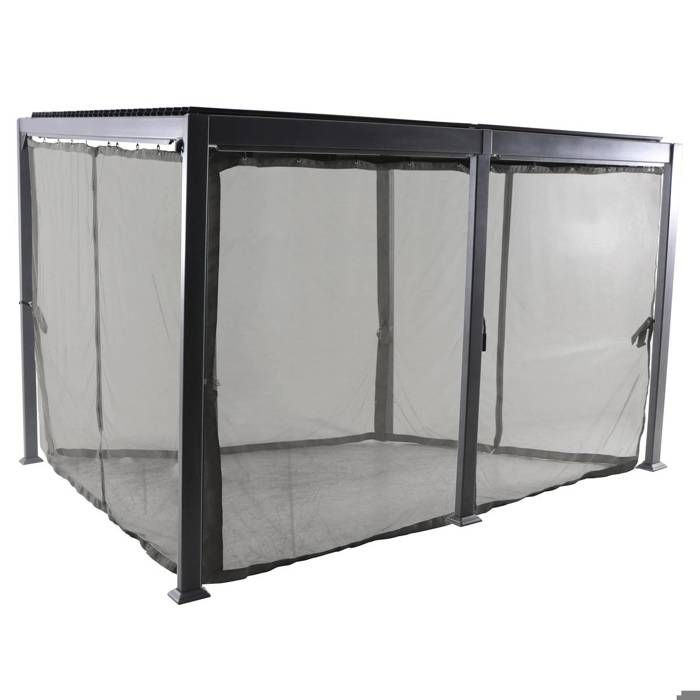 Rideau Pour Pergola 4x3 Rideaux Moustiquaires Pour Tonnelle 4x3 M Avila Hesperide Achat