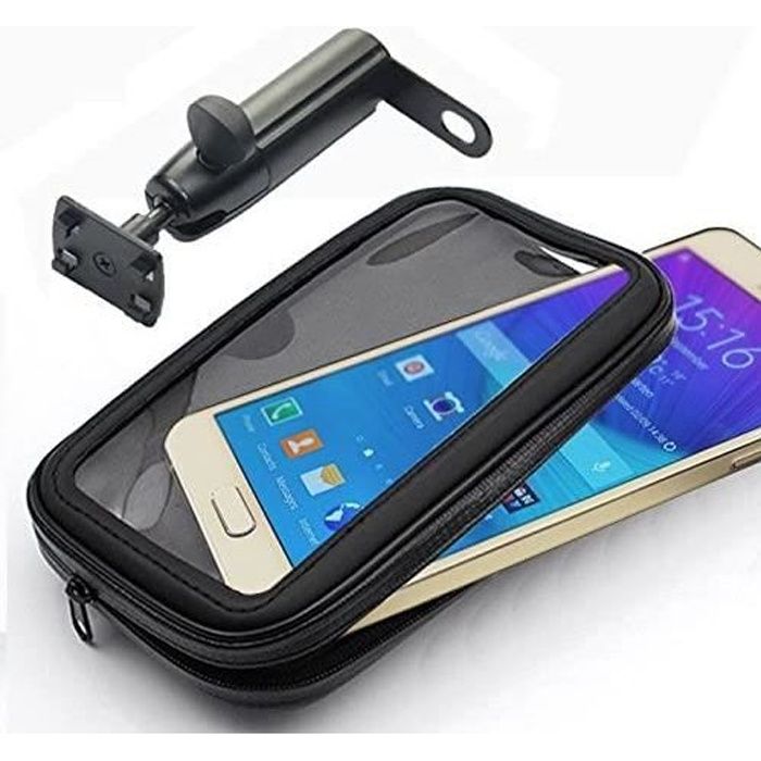 Support Téléphone Universel Pour Moto, Vélo, Scooter - Fixation Rétroviseur 360°