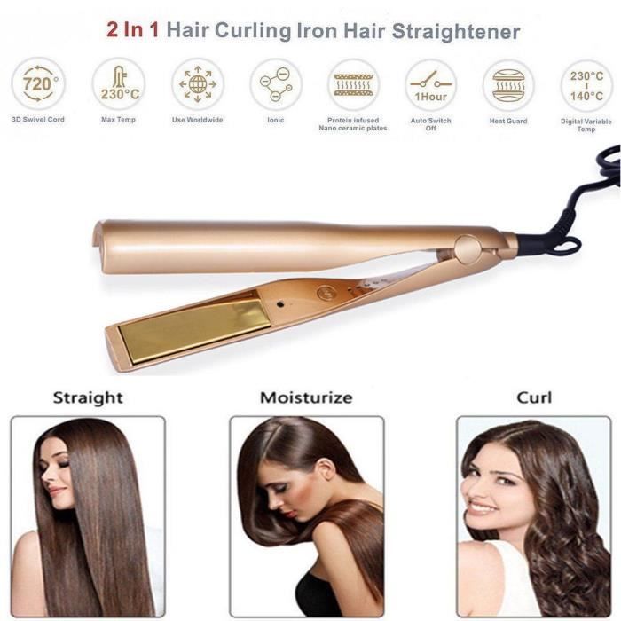 Hair curling wand and straightener in one clearance