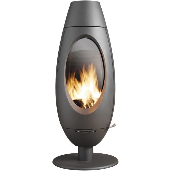 Poêle à bois INVICTA Ode 10 KW Fonte Bûches 25 cm