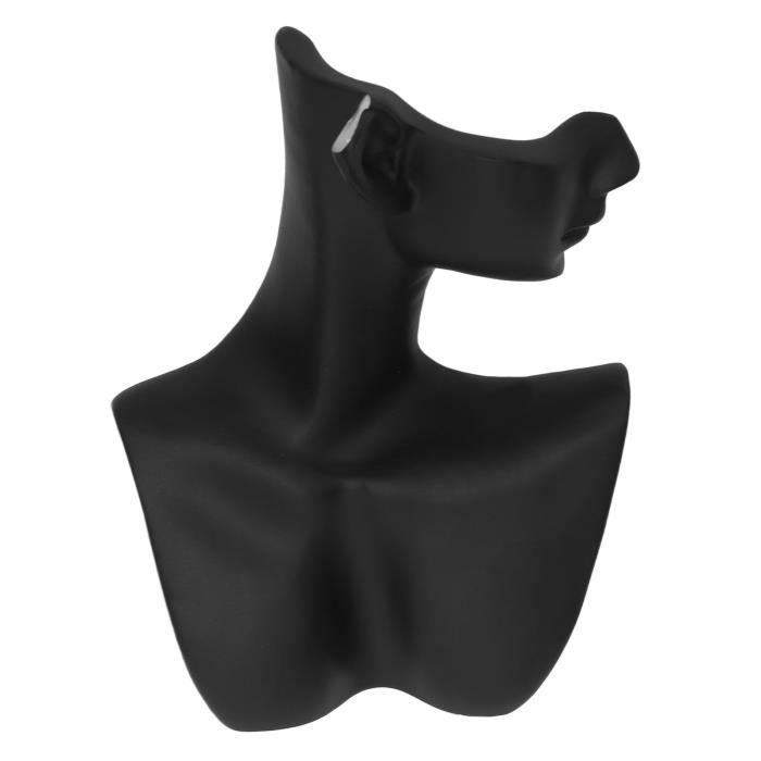 Lot De 2 Présentoirs à Bijoux - Buste Et Main En PVC - Pour Colliers, Boucles D'oreilles, Bagues, Bracelets - Noir - 7