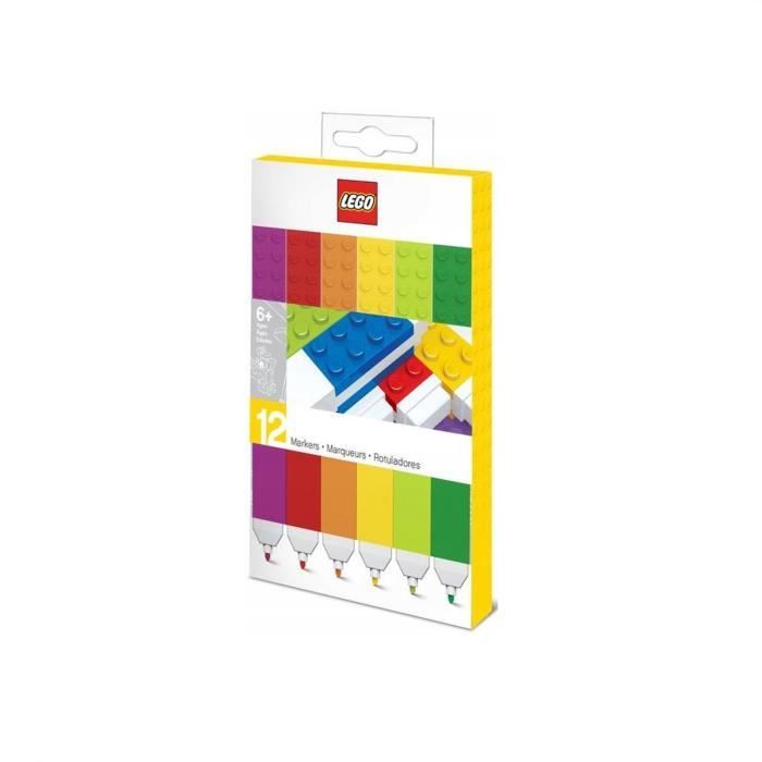 Ensemble De 12 Feutres De Couleur Onglets Speciaux Lego Achat Vente Marqueur Ensemble De 12 Feutres De C Cdiscount
