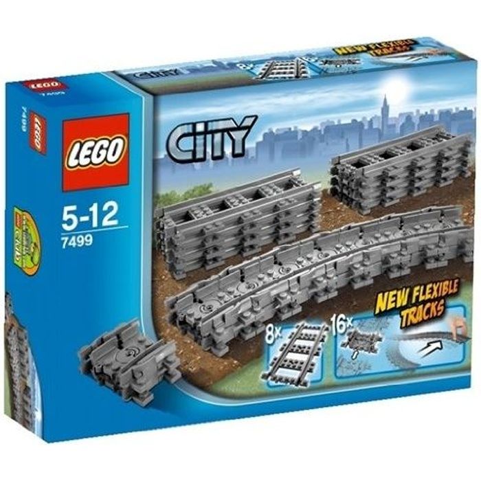 Jeu de construction - LEGO - 7499 - Rails flexibles - 24 pièces - Dès 5 ans