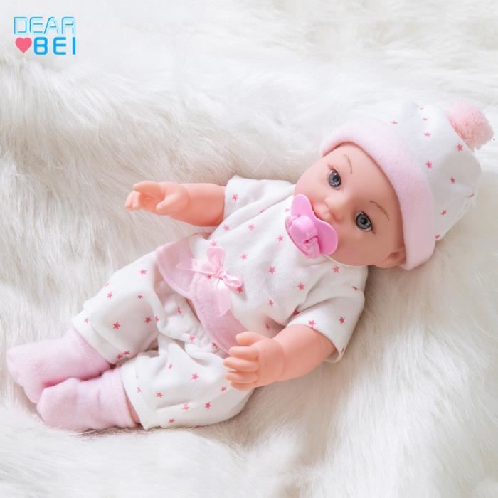 Poupee Poupon Bebe Garcon Fille Bebe,Réaliste Poupée Reborn Nurserie  Interactif 40cm Poupon Vrai Bébé Cadeau Enfant Jouet A328 - Cdiscount Jeux  - Jouets