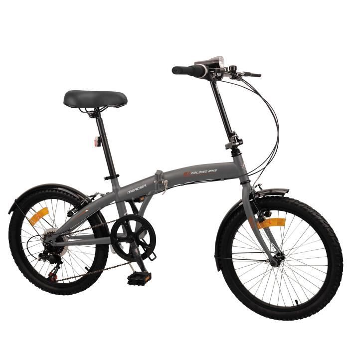 Vélo pliant 20'' MERCIER - 6 vitesses - gris - mixte