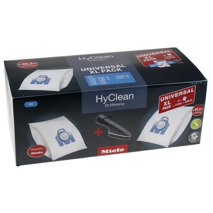 MIELE - Sac à Poussière / aspirateur - XL-Pack HyClean 3D GN ( 8pcs +  4xfilter + SUB20) - 11476550