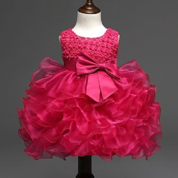 Robe Bebe Ceremonie Denfante Bapteme Fille Jup Rose Cdiscount Pret A Porter
