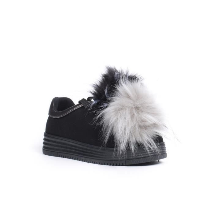 Basket avec pompon fourrure clearance