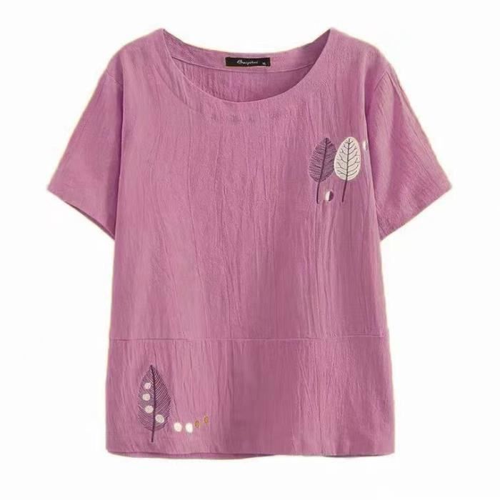 Chemisier D'été En Lin Pour Femme - Coupe Ample, Manches Courtes, Boutons - Léger, élégant, Grandes Tailles Disponible