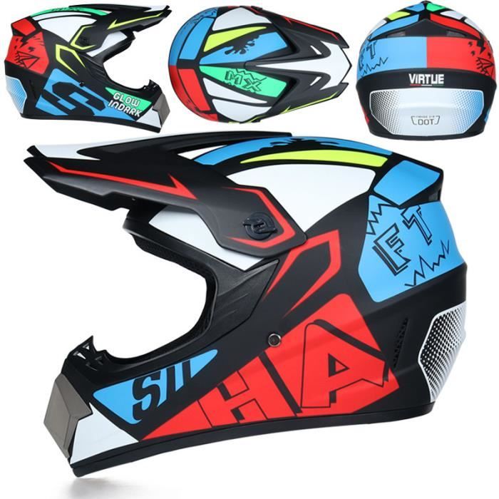 Casque Moto Tout-terrain / Dual Sport Longreal - Modèle 198, Approuvé DOT - Neuf