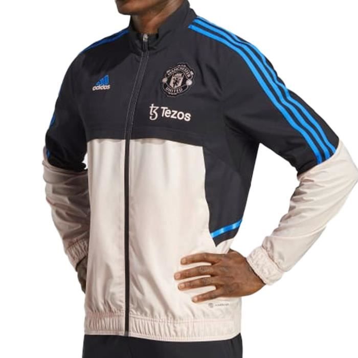 Manchester United Veste Noir/Rose Homme Adidas 22/23