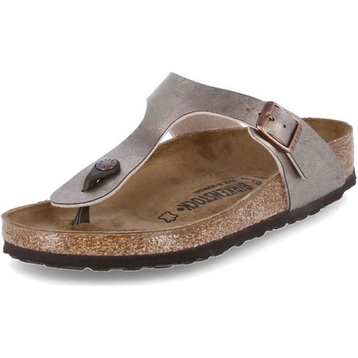Birkenstock Gizeh Birko Flor Sandales Taupe Gizeh Birko-Flor Pour
