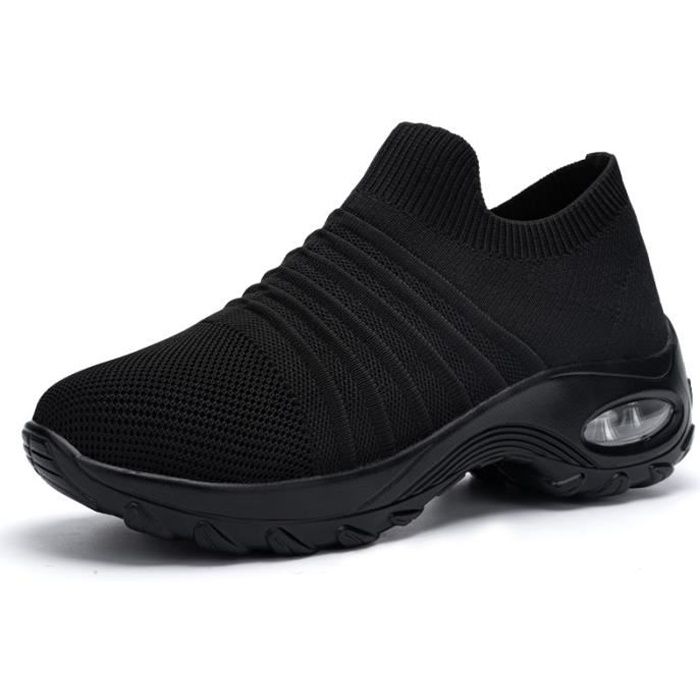 DYKHMILY Chaussure de Securite Femmes Legere Coussin d'air Chaussures de Travail Embout Acier Respirant Confort Slip-on Basket de Securite 