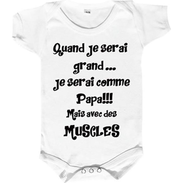 Body bébé online message papa