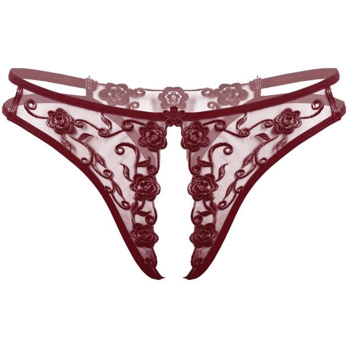 Slip femme ouvert hot sale