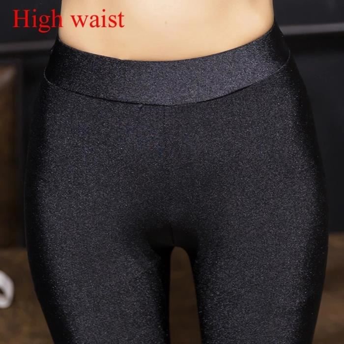 PANTALON Legging taille haute noir brillant pour femmes Slim extensible doux grande taille mode automne 2020 Type High waist Blanc Cdiscount Pret a Porter