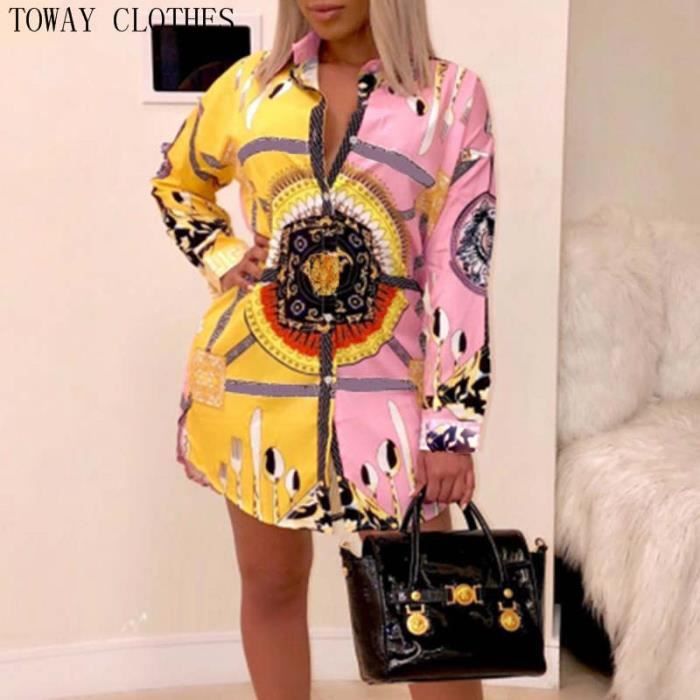Robe Robe africaine Dashiki pour femmes chemise chemise Sexy