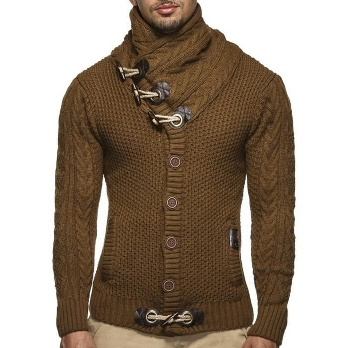 Col roulé homme clearance grosse maille