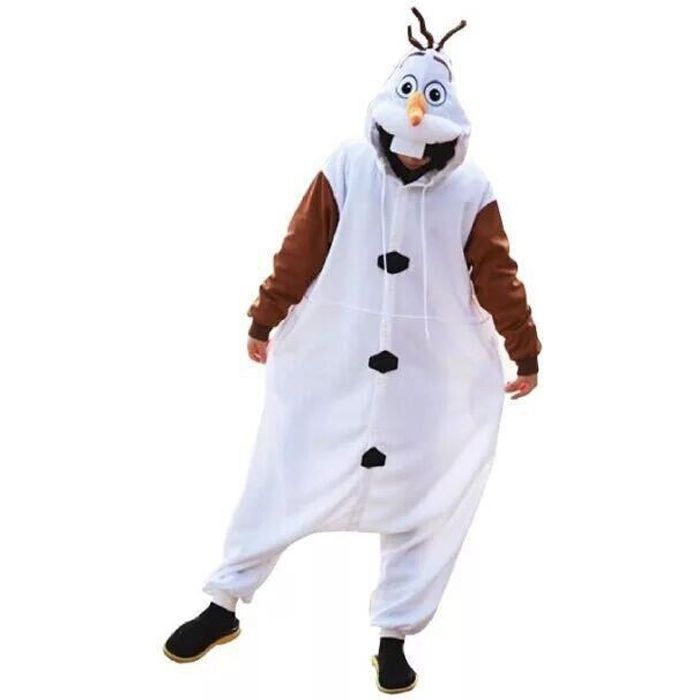 Deguisement Reine des Neiges Olaf Enfant Adulte Onesies Cartoon Animal  Flannel Cosplay Pyjamas