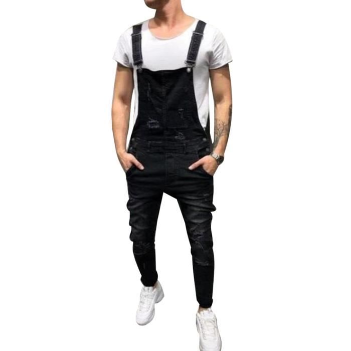 Salopette Jeans Uomo Estive Salopette Corta In Denim Con Bretelle